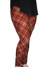 Burgundy Region Plaid Leggings