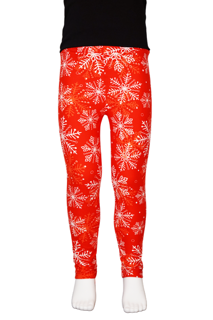 White Christmas Kids Leggings