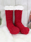 Cable Knit Slipper Socks