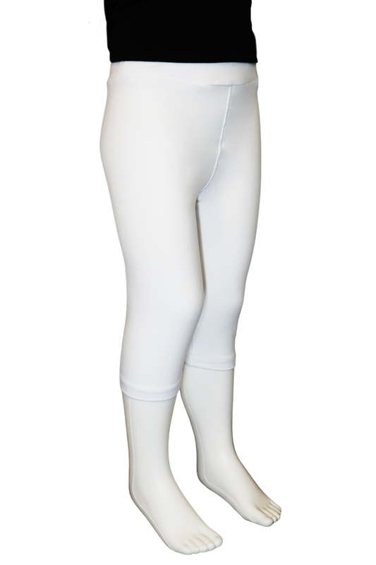 White Capri Kids Leggings